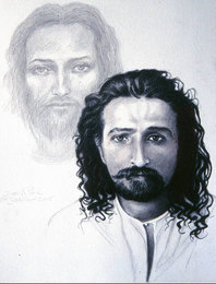 Drawing of Meher Baba and Jesus